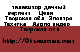 телевизор дачный вариант  › Цена ­ 500 - Тверская обл. Электро-Техника » Аудио-видео   . Тверская обл.